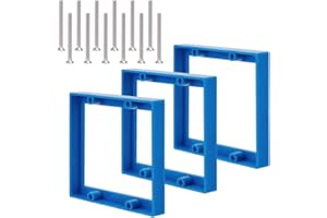 OLYCRAFT 3Pcs 1/2" Double Gang Receptacle Outlet Box Extender Blue Electrical Box Extender with Screws Outlet Socket Boxes Ex