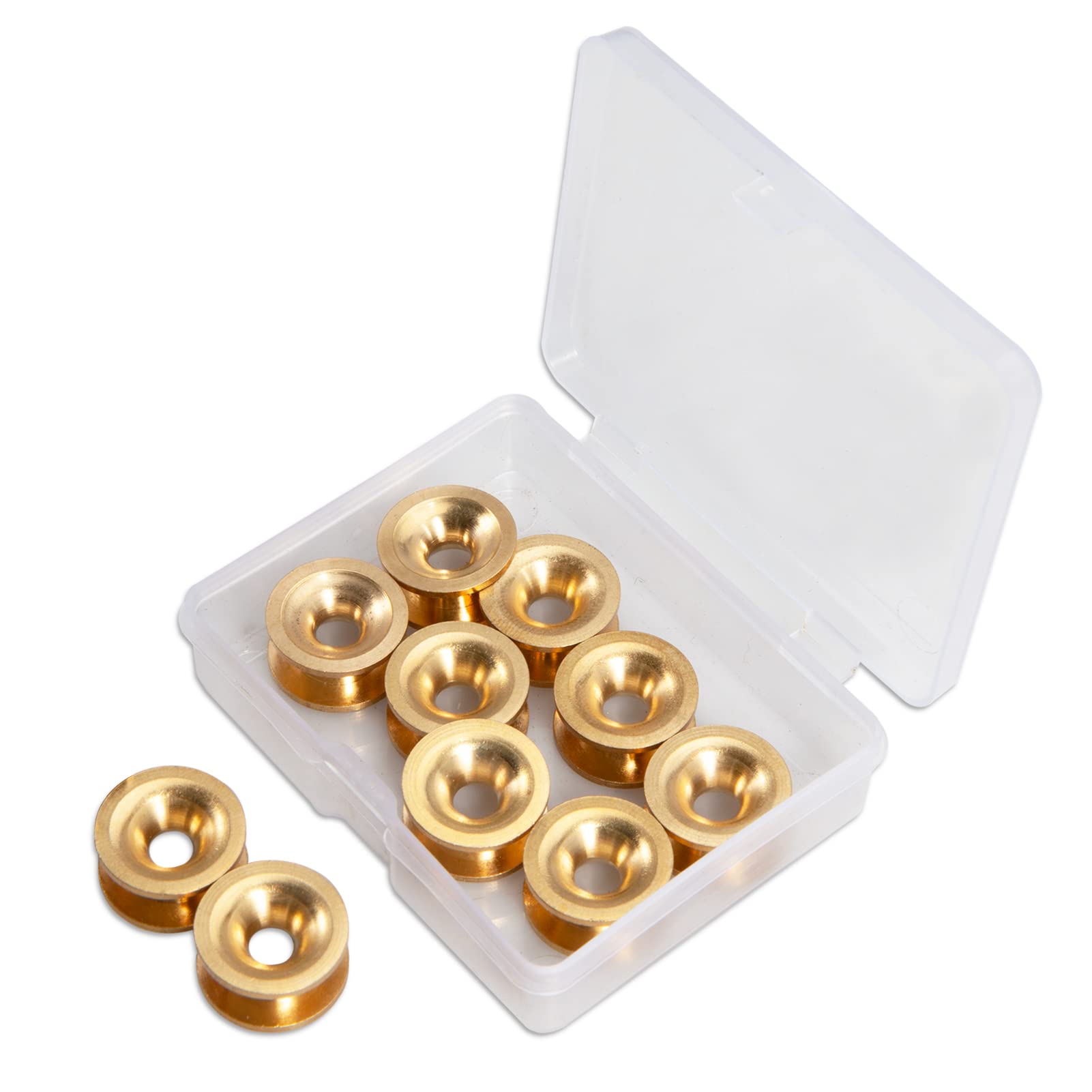 LEONTOOL 10pcs Grass Trimmer Head Eyelets Sleeve Mowing Head Eyelet Sleeve Trimmer Cutter Universal Mower Accessories Lawn Mower Parts for Lawn Garden or Agricultural Uses Golden