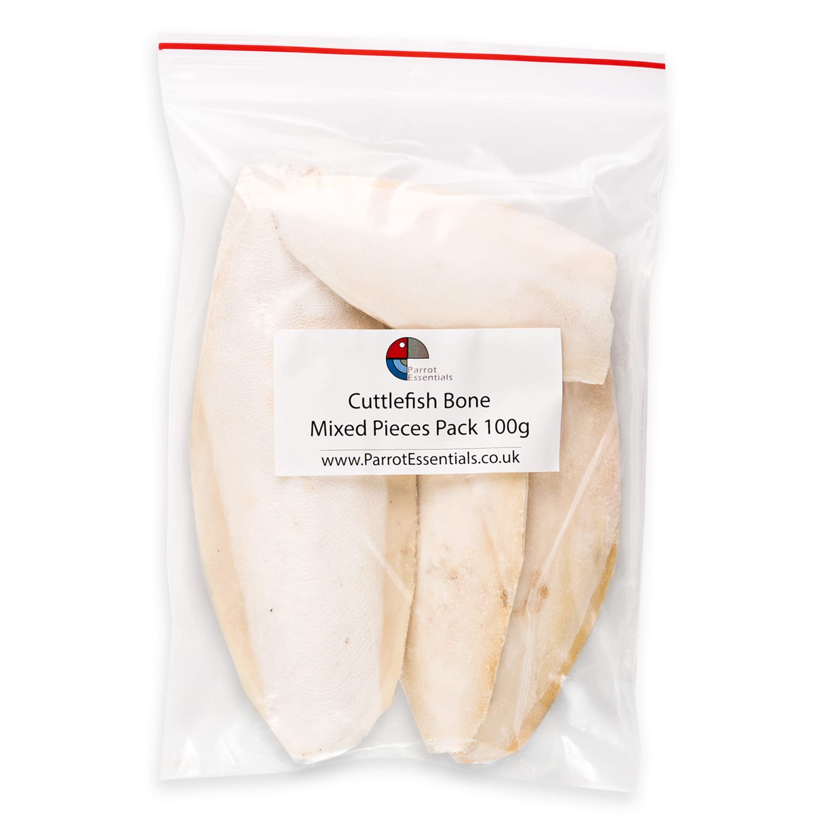Parrot Essentials - Broken Cuttlefish Bone for Parrots & Cage Birds - 100g Pack