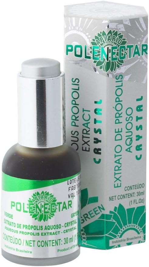 Polenectar Bottle Green Propolis Crystal – Aqueous Solution Extract 30ml By JLBrazil