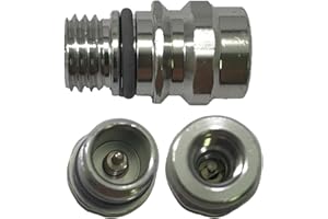 Sherco-Auto OE Style High Side Port Adapter R-134a A/C Service Schrader Valve Primary Seal Fitting W/Replaceable Valve Cores - Each - Made in USA