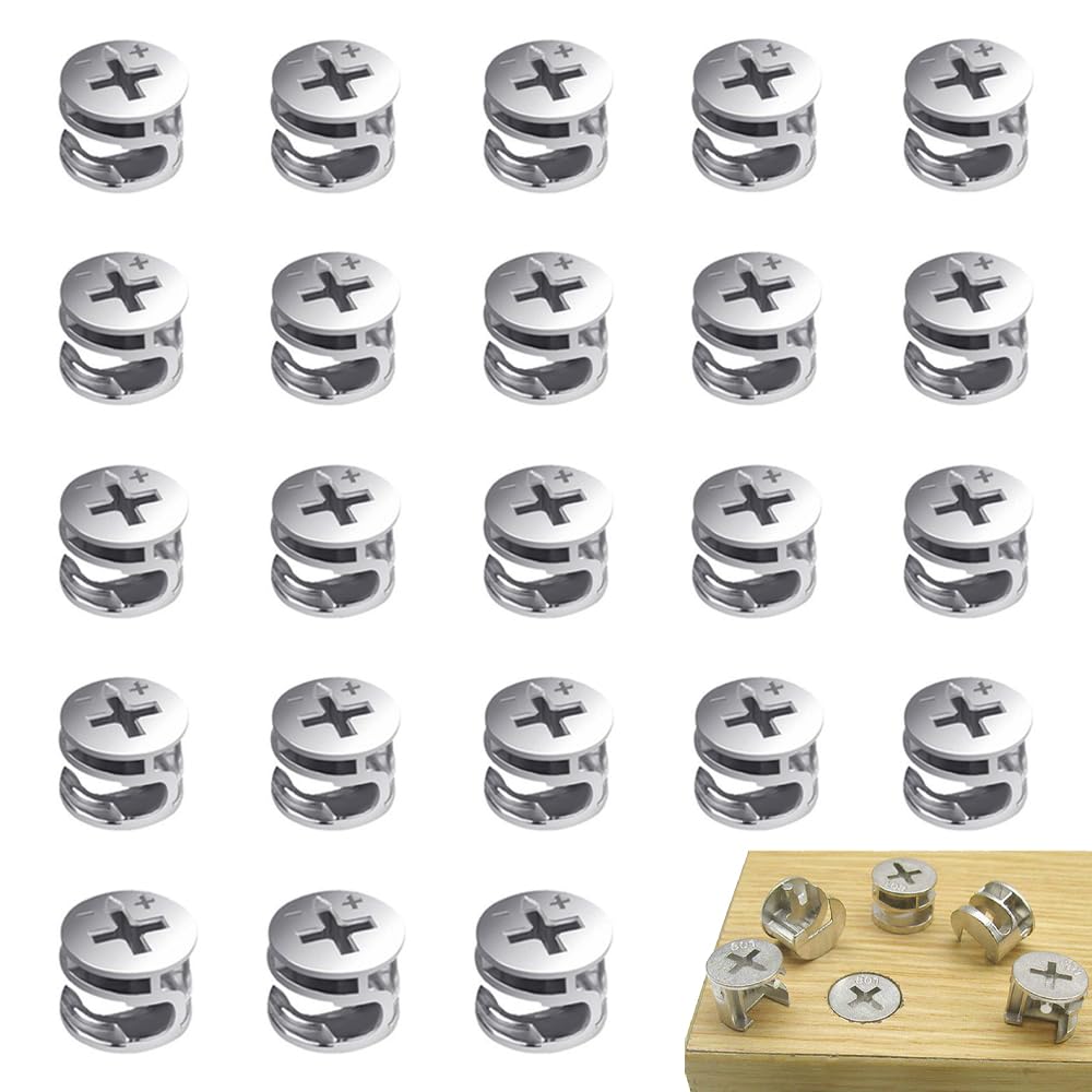 30 PCS Zinc Alloy Furniture Connecter Cam Lock Nut 12×10mm Hardware Fitting for Drawer Cabinet Panel