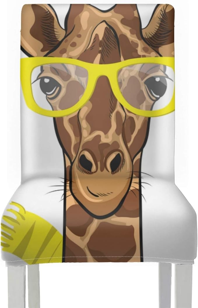 Amazon.de: Enhusk Stuhlbezug für Esszimmer Cartoon Cute Giraffe