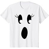 Toddler Ghost Eyelashes Girls Halloween T-Shirt