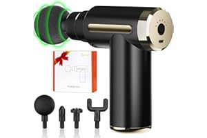 Morelax Mini Massage Gun,Cordless Handheld Deep Tissue Muscle Massager 6 Speeds Percussion Massage Device Super Quiet with Intelligent Pressure Sensing System, Black