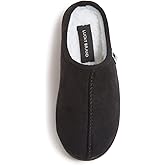 Lucky Brand Boys Memory Foam Microsuede Sherpa Clog Slippers, Fuzzy Non Slip Indoor Outdoor House Shoes, Kids Bedroom Clogs