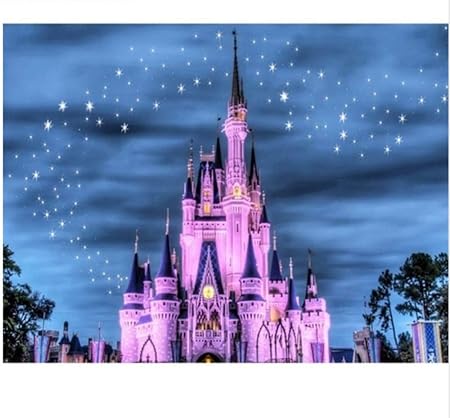 5d Diy Pintura Diamante Purpura Castillo De Punto De Cruz Paisaje Diamante Completo Diamante Bordado Rhinestone Decoracion Del Hogar Diamond Painting Kits 30x40cm Sin Marco Amazon Es Hogar