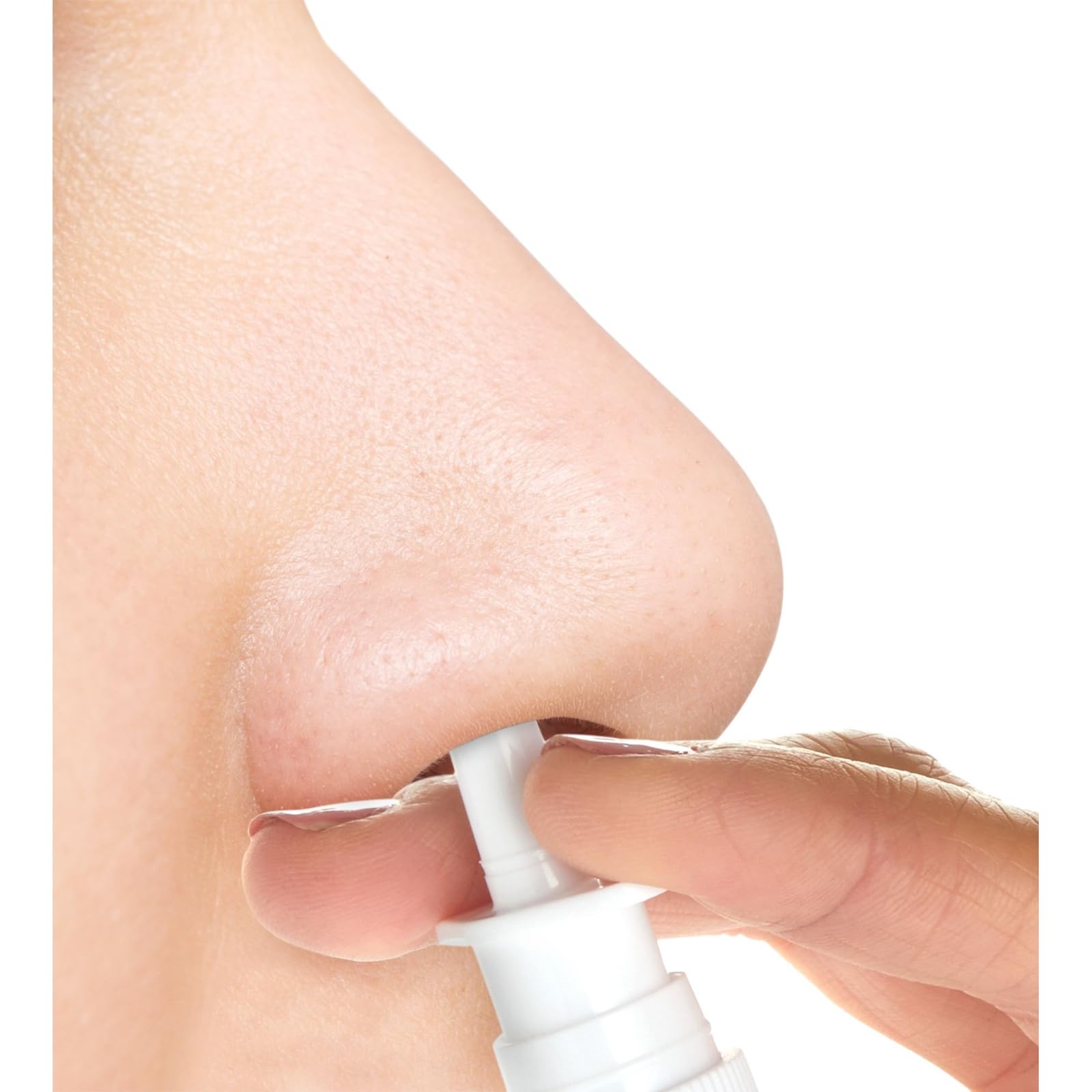 Bright Creations Bulk Nose Spray Bottles - 0.35 fl oz (10 ml) Amber Refillable Plastic Nasal Sprayers - 24-Pack - Fine Mist Caps for Travel & Cosmetic Use