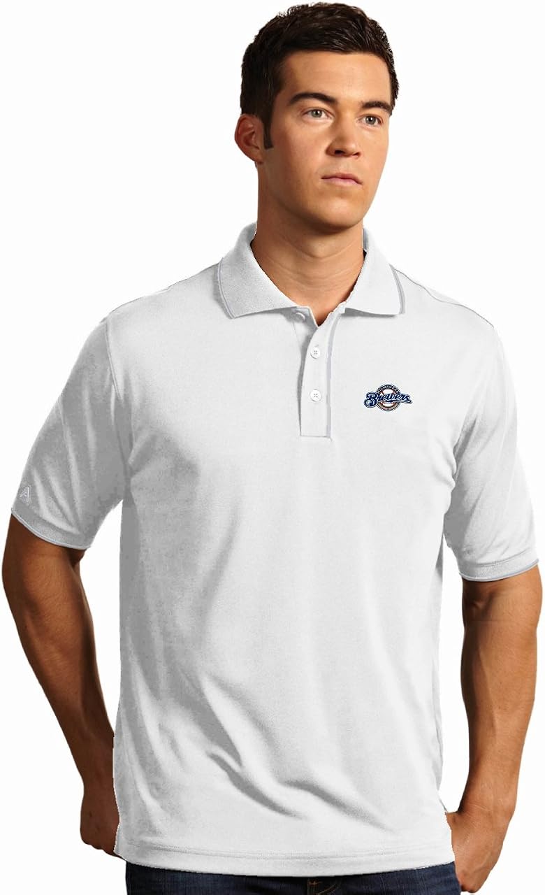 Antigua MLB Milwaukee Brewers Men's Elite Desert Dry Xtra Lite Polo: Amazon.co.uk: Clothing