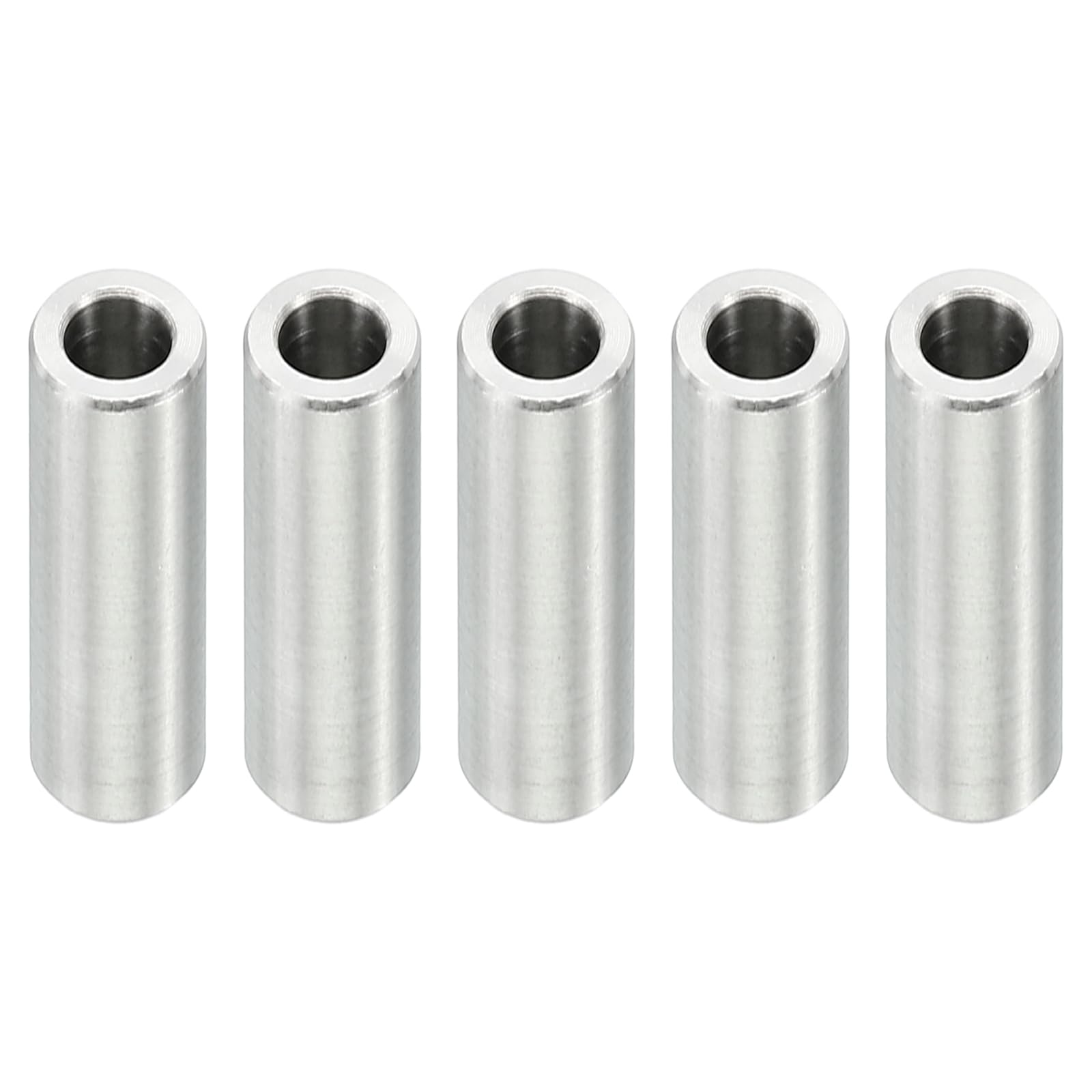 PATIKIL M4 Stainless Steel Spacers, 5 Pcs Metal Spacer Stainless Steel 4.1mm ID x 7mm OD X20mm L Stainless Steel Spacers Screw Standoff Round for 5/32inch or M4 Screw Bolts