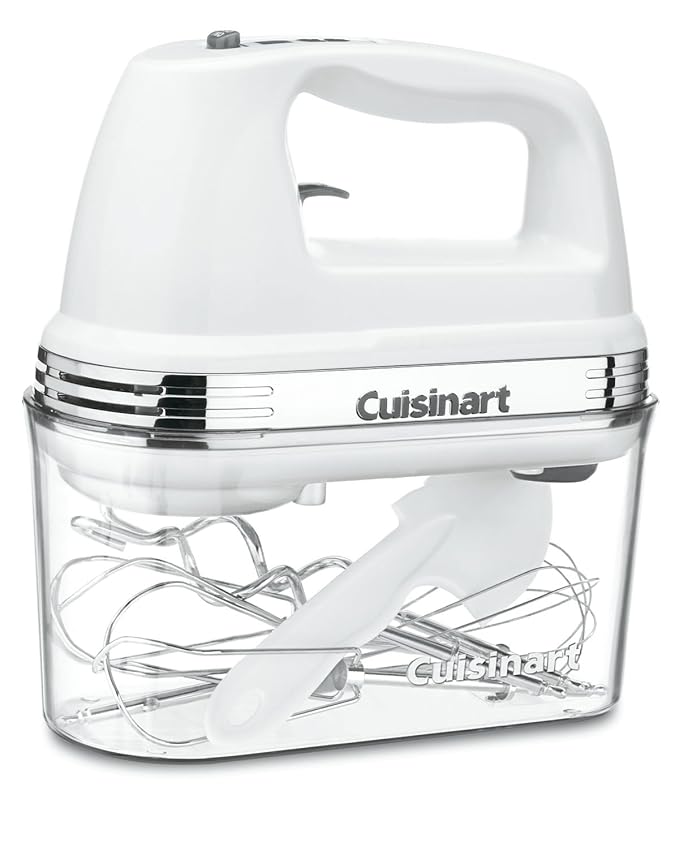 Cuisinart HM-90S Power Advantage Plus 9-Speed Handheld Mixer with Storage Case, White