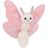Apricot Lamb Pink Butterfly Plush Stuffed Animals for Kids, Soft Cute Plush Toys for Baby Girl and Boy, Fluffy Pink Butterfly Pink