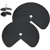 Lazy Susan Shelf Liner 27" Silicone Lazy Susan Liner 2PCS | Non Slip Kitchen Cabinet Liners Mats for Shelf Drawer Black