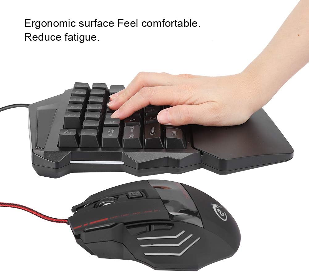 One Hand Gaming Keyboard Mouse Combo - Image 4
