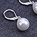 Lureme® X-mas 12mm Teardrop White Faux Pearl Silver Tone Leverback Drop Earrings for Women 02002644-2