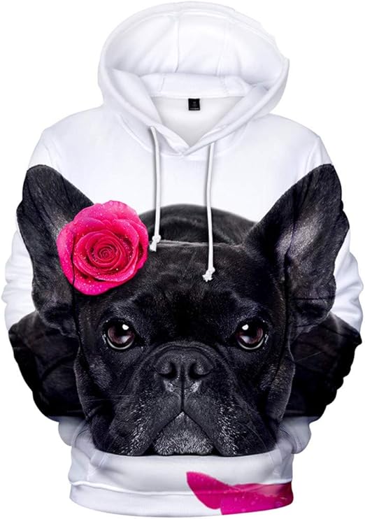 French Bulldog Hoodies Mens Winter Hoodie 3D Full Print Cute Dog Womens