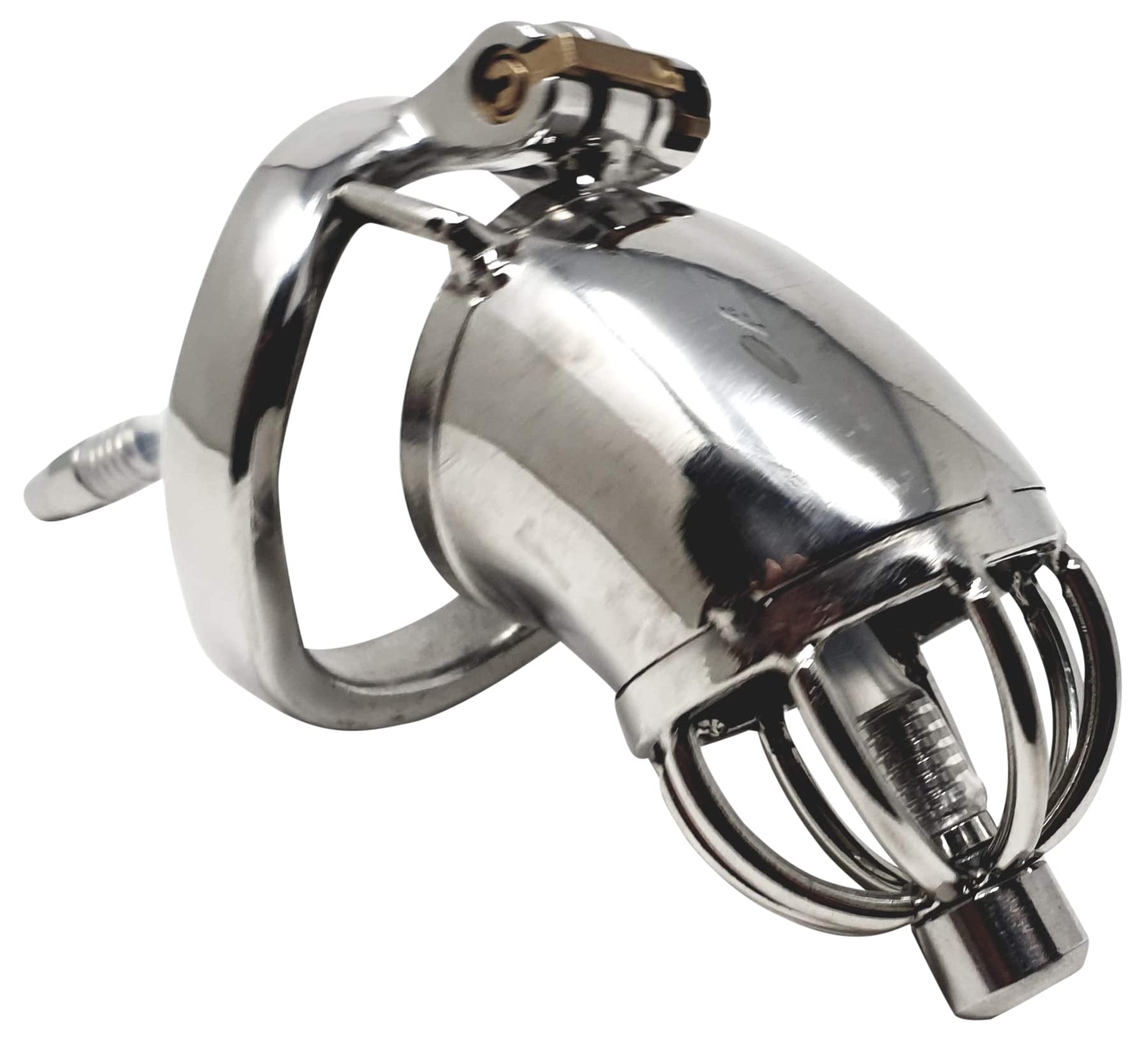 Bondage Masters Chastity Cage Removable Urethral Tube and Ergonomic Back Ring