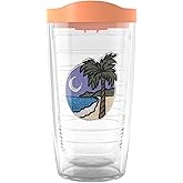 Tervis A Day In The Tropics Made in USA Double Walled Insulated Tumbler Travel Cup Keeps Drinks Cold & Hot, 16oz, Eve