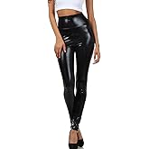 Sakkas Shiny Liquid Metallic High Waist Stretch Leggings - Made in USA
