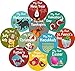 Mesmerico 24 Baby Monthly Holiday Stickers for Boy Girl's First Year Month Age Growth Milestones - Month Stickers for Baby Onesie Belly Animal Stickers - Unique Baby Shower Newborn New Parents Gifts