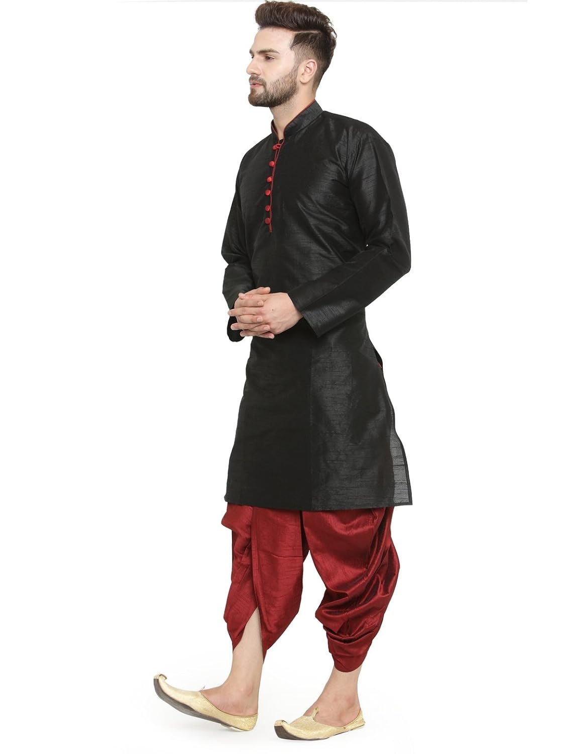 ben martin dupion silk kurta dhoti for men(bmw-aaa-123)
