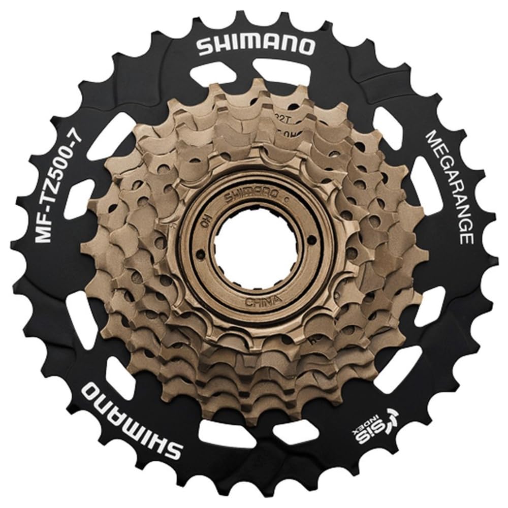 SHIMANO,One Size,Silber/Schwarz,EMFTZ5007434 Tourney/TY MF-TZ500 7-speed multiple freewheel, 14-34 tooth, default