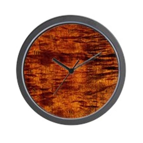 CafePress Hawaiian Koa Wood Wall Clock hawaiian time