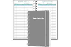 Budget Planner - A6 Expense Budget Tracker, Budget Book for Ledger Book, Money Organizer for Wallet, 3.75" x 6.75", Gray