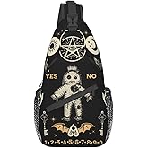 BCQJNB Goth Coffin Horror Gothic Sling Backpack Crossbody Shoulder Bag Travel Hiking Daypack Gifts