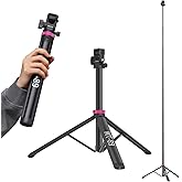 ULANZI MT-89 Extendable Tripod Aluminum, 82" Portable Adjustable Light Stand with 1/4" Screw Quick Release, 360° Ball Head Ca
