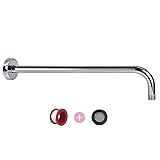 Chrome Shower Extension Arm and Flange, 16 Inch