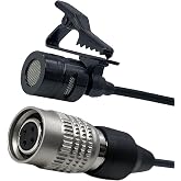 NewTH Lavalier Lapel Microphone Unidirectional Condenser Mic for Audio-Technica Wireless Bodypack Transmitter ATW-110G, ATW-T310, ATW-T701,ATW-T1000, ATW-T1001, ATW-T1000 (Hirose 4 Pin Plug)