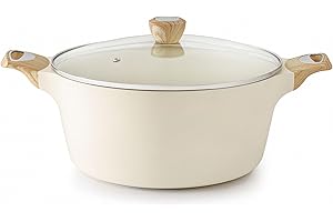 SENSARTE Ceramic Nonstick Stock Pot with Lid, 8.5 QT Soup Pot Casserole Pot, Non-Toxic Healthy Pasta Pot, Large Cooking Pot S