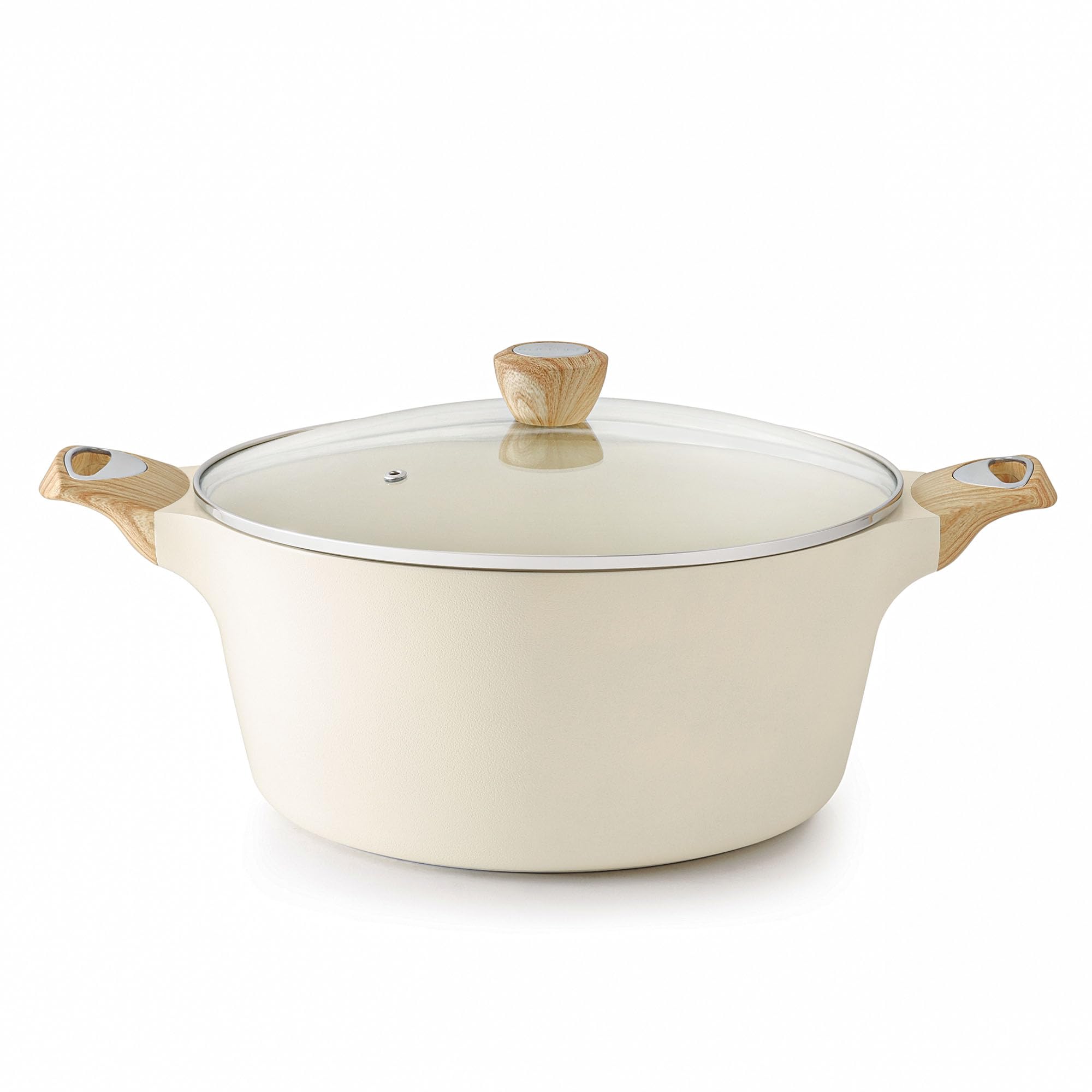 Photo 1 of SENSARTE Ceramic Nonstick Stock Pot with Lid, 2.6/4.5/6.6/8.5 QT Soup Pot Casserole Pot, Non-toxic Healthy Pasta Pot, Large Cooking Pot Stew Pot, Induction Compatible, PFOA PFAS PTFE Free, White