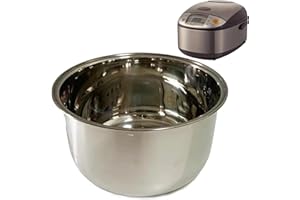 304 Stainless Steel Rice Cooker Inner Bowl, Compatible for Zojirushi, for NS-TSC18 / NL-AAC18 (10cups) Multi-Cooker Replaceme