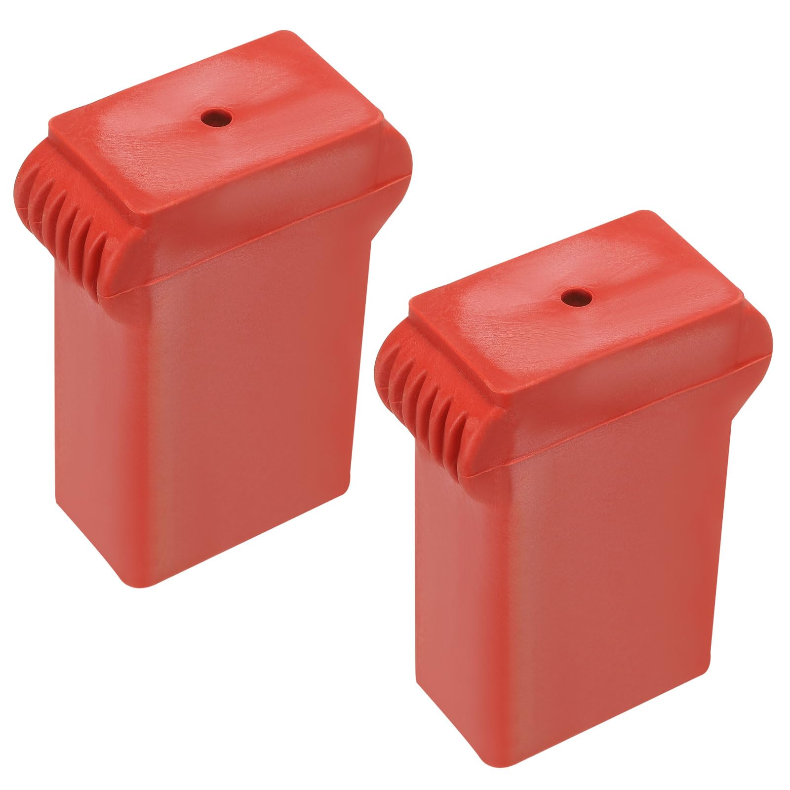 PATIKIL Step Ladder Foot Mat, 2 Pack Herringbone Ladder Feet Cover Non-Slip Rubber Cap Ladder Hat Accessories Replacement for Ladder Protection, Red