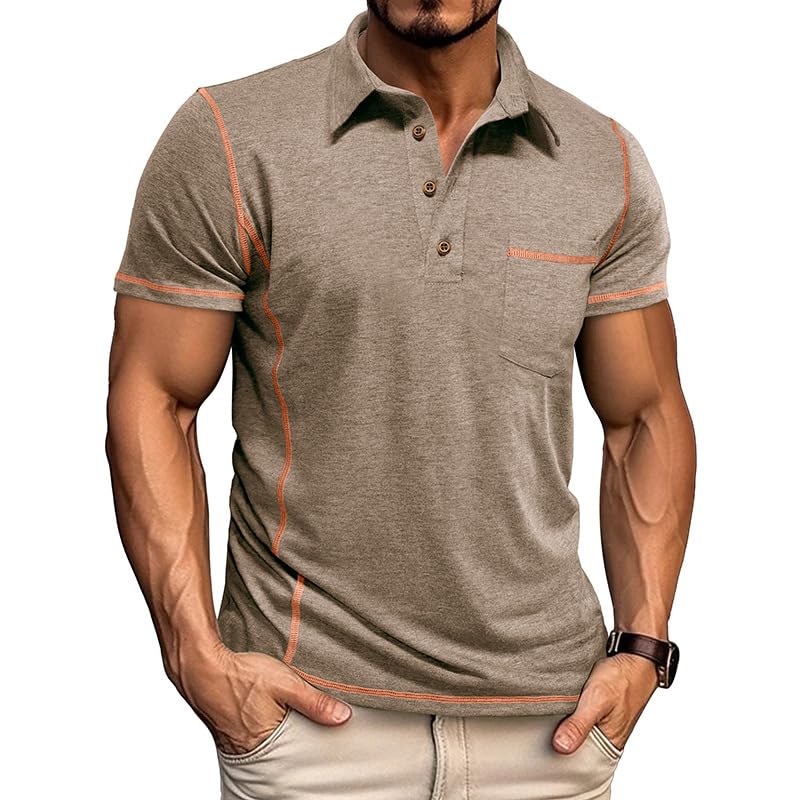 Men's Casual Polo Shirts Classic Short Sleeve