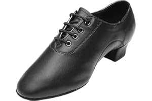 Boy's Ballroom Dance Shoes Latin Salsa Dancing Black Breathable Pu Leather Tango Morden Kids Character Shoes