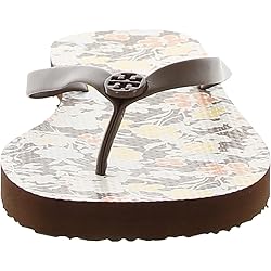Tory Burch Womens Logo Slide On Thong Flip-Flops