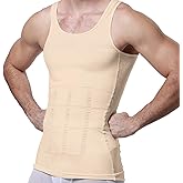 GKVK Mens Slimming Body Shaper Vest Shirt Abs Abdomen Slim
