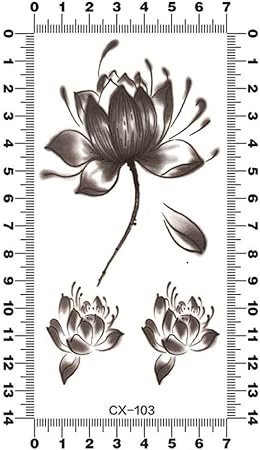 Schwarzer Lotus Wasserdichte Manner Und Frauen Die Sexy Schwarze Und Weisse Lotus Schlusselbein Handgelenke Fusse Nackten Hals Tattoo Tattoo Aufkleber Dauern Amazon De Baumarkt