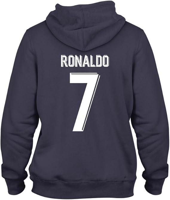 Cristiano Ronaldo 7 Club Player Style Kids Hoodie Navy/White Amazon.co