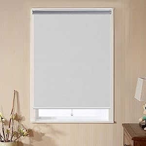 Window Shades for Home, Blackout Shades Cordless Blinds for Bedroom, Window Shade Roller Shades for Windows, White, 36"(W) x 72"(H) Window Coverings Shades Room Darkening Blinds