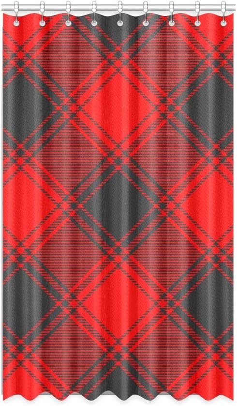 WJJSXKA Cortina de Ventana Interior Tela de Tela Escocesa de búfalo