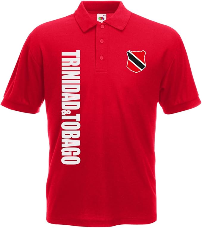 Trinidad Tobago PoloShirt Trikot Wunschname Wunschnummer Amazon.de