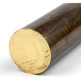 642 Bronze Round Bar, Unpolished (Mill) Finish, ASTM B150/ASTM B150M, 0.5" Diameter, 24" Length, OnlineMetals