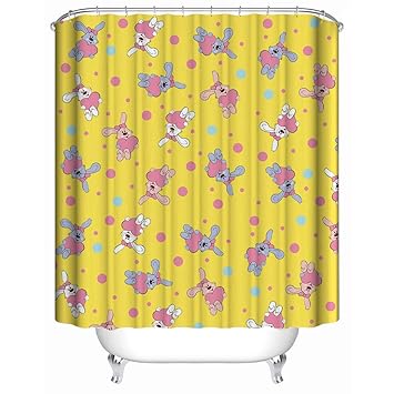 Amazon Com Cao Decor Custom Shower Curtain Animals Colorful Bunny