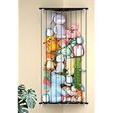 Stuffed Animal Storage Shelf Organizer(Patented) - Corner Stuffed Animal Holder Length Adjustable - Wall Plush Storage for Nursery Playroom Bedroom Kids Room (Space Black, Extra Large)