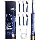 JTF Orthodontic Electric Toothbrush for Braces: 6 U-Shaped Soft Brush Heads, 5 Brushing Mode, 2Min Timer, IPX7 Waterproof, Deep Oral Clean, Rechargeable Sonic Toothbrushes for Tooth with Dental Device