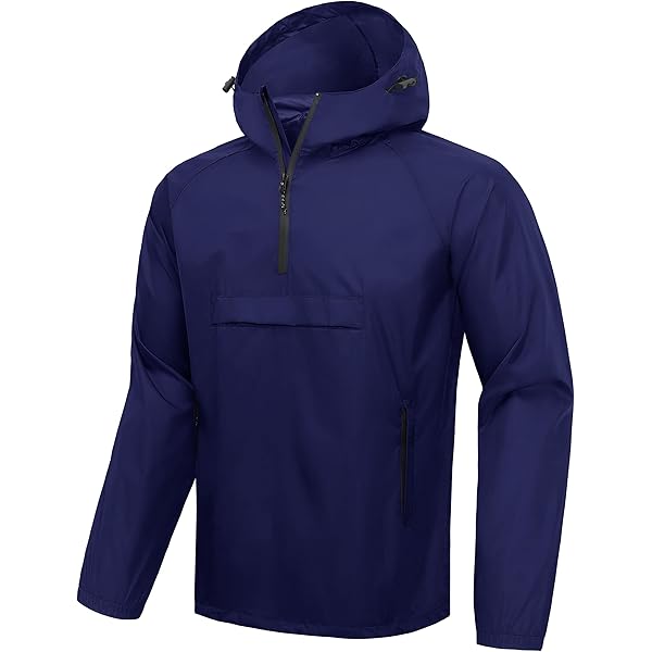 SPORT-TEK Unisex Zipped Pocket Anorak | Hooded Lightweight Rain